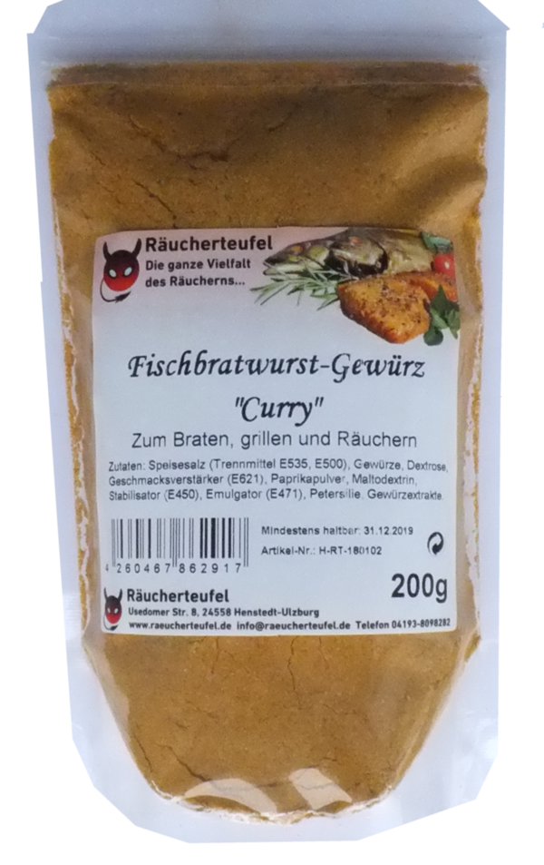 Fischbratwurst-Gewürz "Curry" 200g