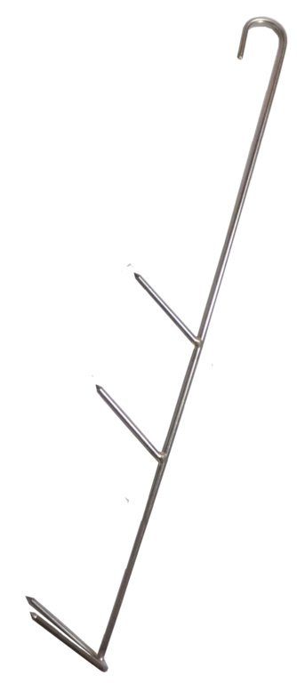 1 Krallen-Räucherhaken, 25cm/2,4mm